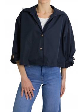 Trench corto con bottoni e colletto "Emma"